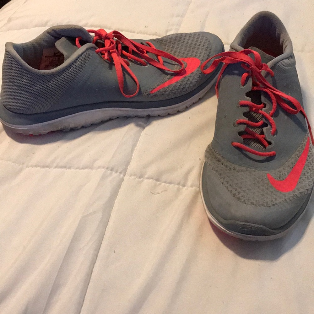 Grey and pink Nike’s!